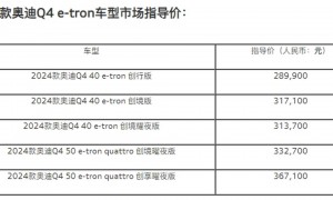 2024款奥迪Q4 e-tron上市：豪华与科技双重升级