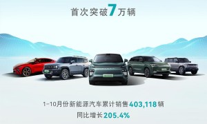 奇瑞单月新能源销量首次突破7万辆 10月销售7.13万辆