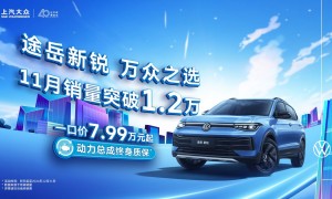 40周年蓄力再启程 上汽大众11月销售12.3万辆